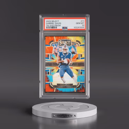 2023 Panini Select #11 Gabriel Davis - Tie-Dye Prizm (PSA 10 GEM MINT)