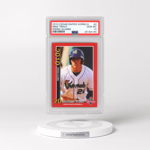 2010 Cedar Rapids Kernels Rising Alumni #2 Mike Trout (PSA 10 GEM MINT)
