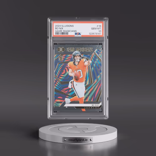 2024 Panini Illusions Game Magicians #18 Bo Nix (PSA 10 GEM MINT)