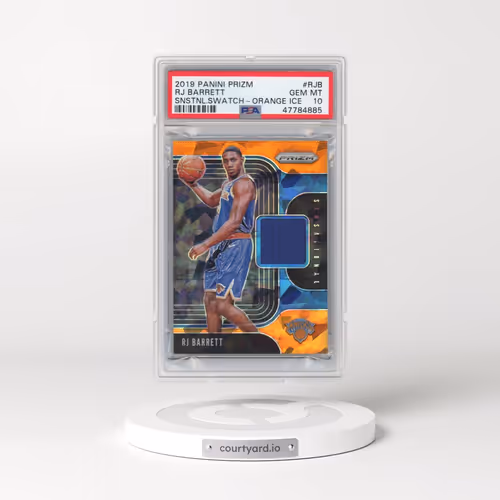 2019 Panini Prizm Sensational Swatches #RJB RJ Barrett - Orange Ice (PSA 10 GEM MINT)
