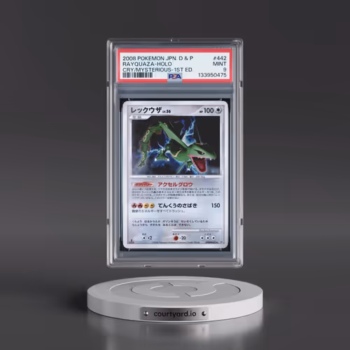 2008 Pokémon Diamond & Pearl Cry From the Mysterious #442 Rayquaza - 1st Edition Holo (PSA 9 MINT)