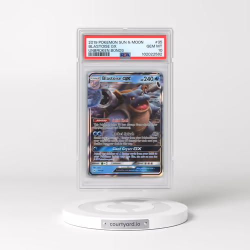 2019 Pokémon Sun & Moon Unbroken Bonds #35 Blastoise GX - Holo (PSA 10 GEM MINT)