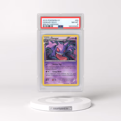 2015 Pokémon XY Breakthrough #60 Gengar - Holo (PSA 8 NM-MT)