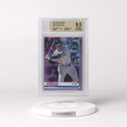 2019 Topps Chrome #100 Aaron Judge - Batting-Pink Refractor (BGS 9.5 GEM MINT)