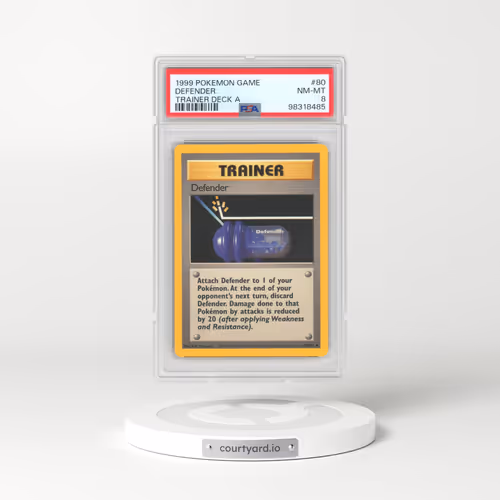1999 Pokémon Game #80 Defender - Trainer Deck A (PSA 8 NM-MT)