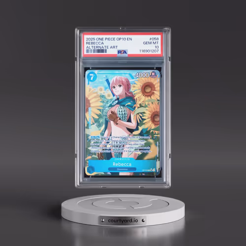 2025 One Piece OP10-Royal Blood #058 Rebecca - Alternate Art (PSA 10 GEM MINT)