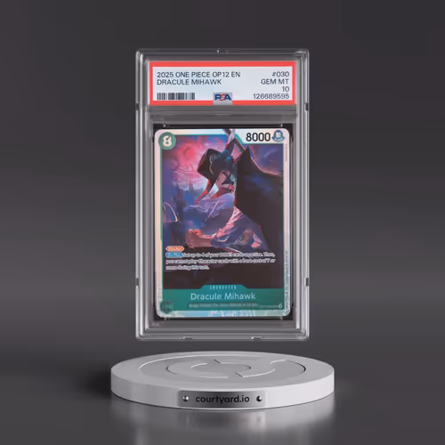 2025 One Piece OP12-Legacy of the Master #030 Dracule Mihawk (PSA 10 GEM MINT)