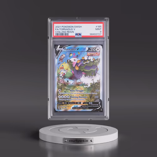 2021 Pokémon Sword & Shield Chilling Reign #185 Tornadus V - Holo Full Art (PSA 9 MINT)