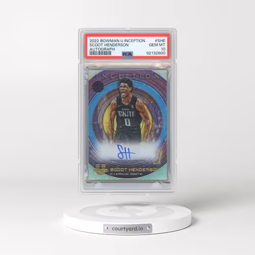 2022 Bowman University Inception Autographs #SHE Scoot Henderson (PSA 10 GEM MINT)