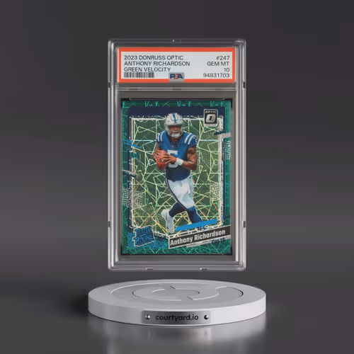 2023 Panini Donruss Optic #247 Anthony Richardson - Green Velocity (PSA 10 GEM MINT)