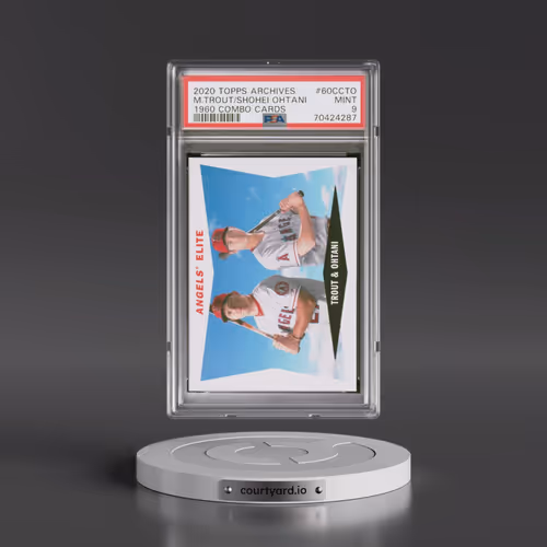 2020 Topps Archives 1960 Combo Cards #60CCTO Mike Trout/Shohei Ohtani (PSA 9 MINT)