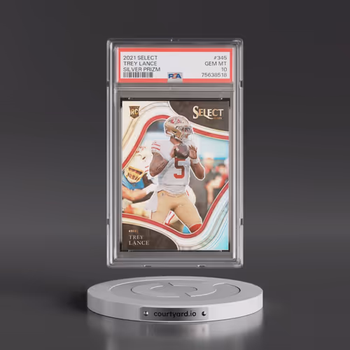 2021 Panini Select #345 Trey Lance - Silver Prizm (PSA 10 GEM MINT)