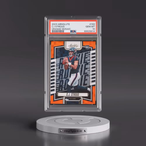 2023 Panini Absolute #102 CJ Stroud - Orange Mosaic (PSA 10 GEM MINT)