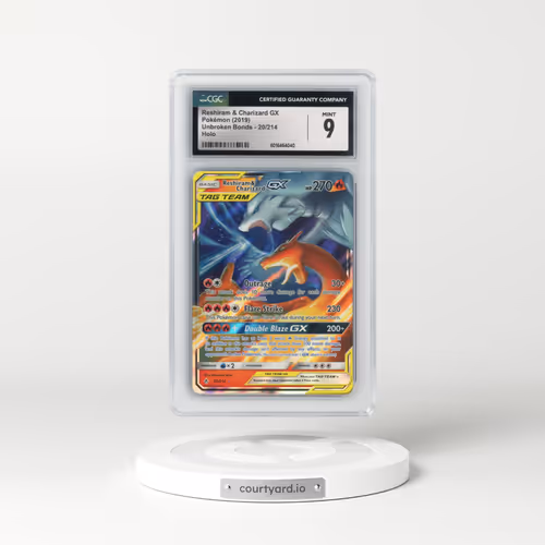 2019 Unbroken Bonds #20/214 Reshiram & Charizard GX - Holo (CGC 9 MINT)
