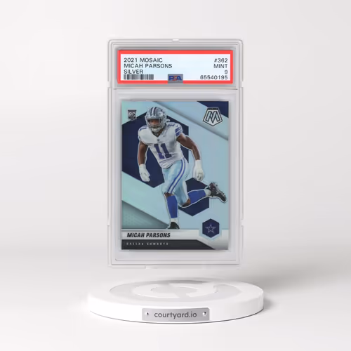 2021 Panini Mosaic #362 Micah Parsons - Silver (PSA 9 MINT)