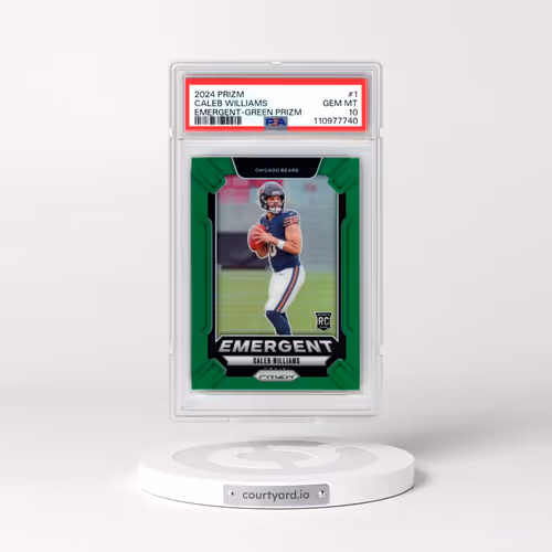 2024 Panini Prizm Emergent #1 Caleb Williams - Green Prizm (PSA 10 GEM MINT)