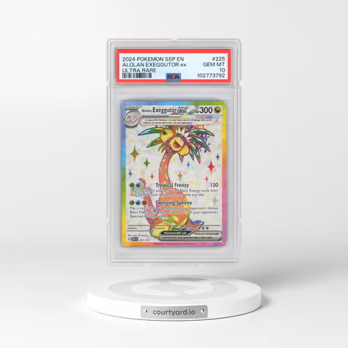 2024 Pokémon Ssp EN-Surging Sparks #225 Alolan Exeggutor EX - Holo Ultra Rare (PSA 10 GEM MINT)