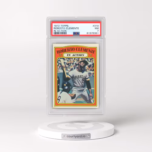 1972 Topps #310 Roberto Clemente - In Action (PSA 7 NM)