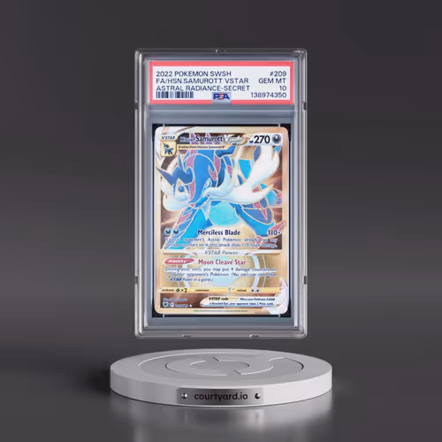 2022 Pokémon Sword & Shield Astral Radiance #209 Hisuian Samurott Vstar - Full Art Secret (PSA 10 GE