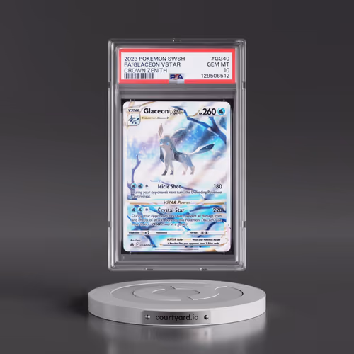 2023 Pokémon Sword and Shield Crown Zenith #GG40 Glaceon Vstar - Full Art (PSA 10 GEM MINT)
