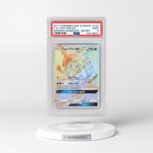 2017 Pokémon Sun & Moon Burning Shadows #152 Tapu Fini GX - Holo Full Art Secret (PSA 9 MINT)