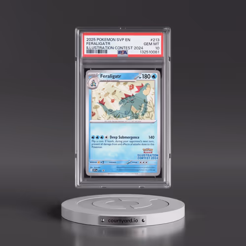 2025 Pokémon Svp EN-SV Black Star Promo #213 Feraligatr - Illustration Contest 2024 (PSA 10 GEM MINT