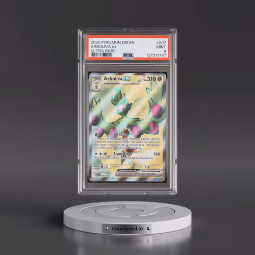 2025 Pokémon Dri EN-Destined Rivals #207 Arboliva EX - Holo Ultra Rare (PSA 9 MINT)