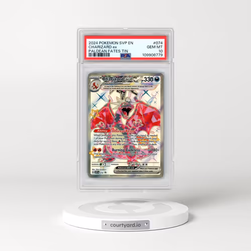 2024 Pokémon Svp EN-SV Black Star Promo #074 Charizard EX - Holo Paldean Fates Tin (PSA 10 GEM MINT)