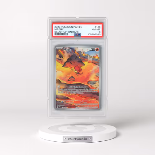 2023 Pokémon Par EN-Paradox Rift #186 Magby - Illustration Rare (PSA 8 NM-MT)