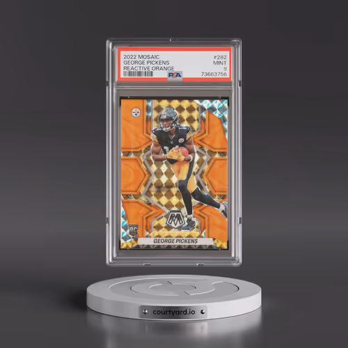2022 Panini Mosaic #282 George Pickens - Reactive Orange (PSA 9 MINT)