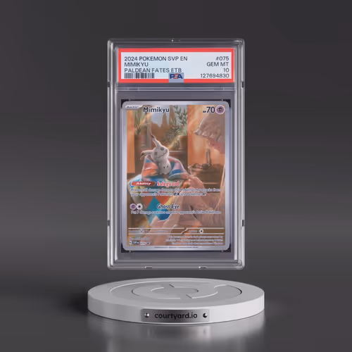 2024 Pokémon Svp EN-SV Black Star Promo #075 Mimikyu - Paldean Fates Elite Trainer Box (PSA 10 GEM M