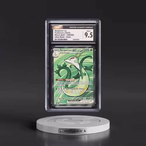 2025 Black Bolt - BLK EN #156/086 Serperior ex - Ultra Rare Holo (CGC 9.5 MINT+)