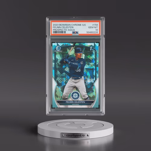 2023 Bowman Chrome Sapphire Edition Prospects #156 Felnin Celesten - Aqua (PSA 10 GEM MINT)