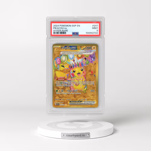 2024 Pokémon Ssp EN-Surging Sparks #247 Pikachu EX - Holo Hyper Rare (PSA 9 MINT)