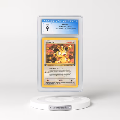 2000 Team Rocket #62/82 Meowth - 1st Edition 1st Edition (CGC 9 MINT)