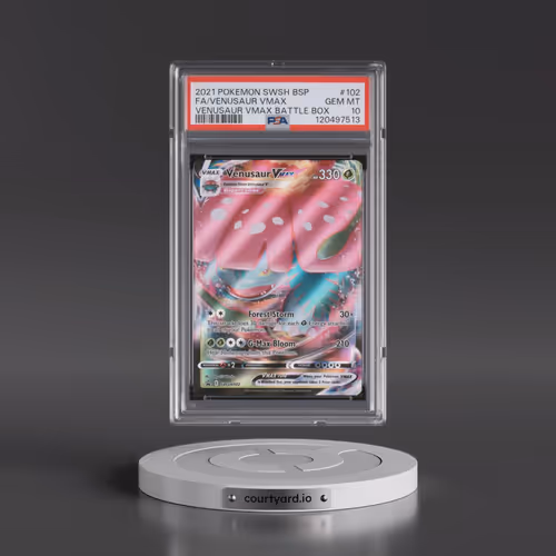 2021 Pokémon Swsh Black Star Promo #102 Venusaur Vmax - Full Art Venusaur Vmax Battle Box (PSA 10 GE