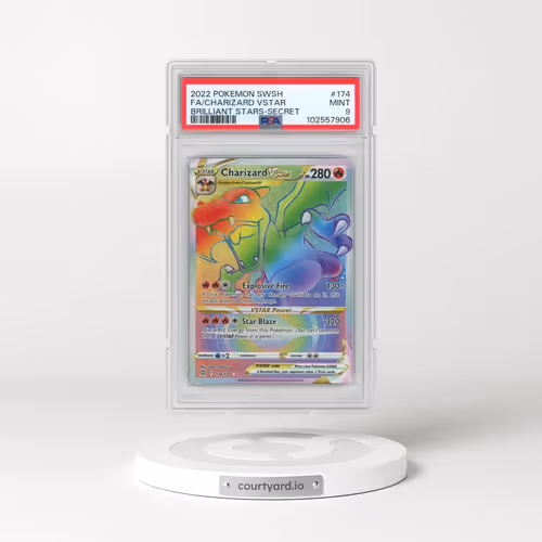 2022 Pokémon Sword & Shield Brilliant Stars #174 Charizard Vstar - Full Art Secret (PSA 9 MINT)