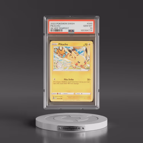 2022 Pokémon Sword & Shield Silver Tempest #049 Pikachu (PSA 10 GEM MINT)