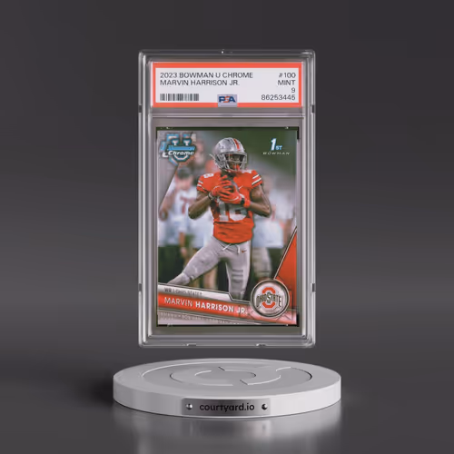 2023 Bowman University Chrome #100 Marvin Harrison Jr. (PSA 9 MINT)
