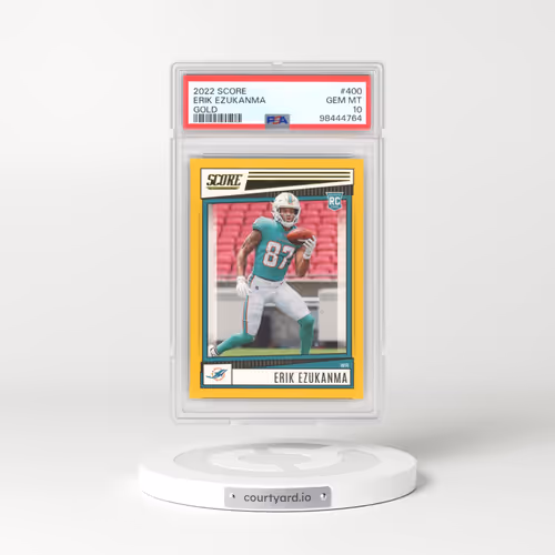 2022 Panini Score #400 Erik Ezukanma - Gold (PSA 10 GEM MINT)