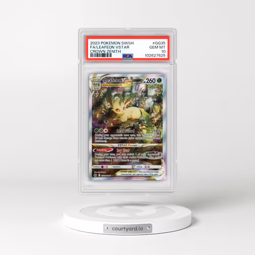 2023 Pokémon Sword and Shield Crown Zenith #GG35 Leafeon Vstar - Full Art (PSA 10 GEM MINT)