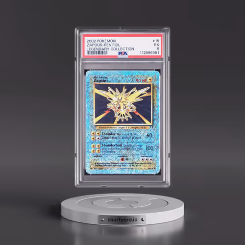 2002 Pokémon Legendary Collection #19 Zapdos - Reverse Foil (PSA 5 EX)
