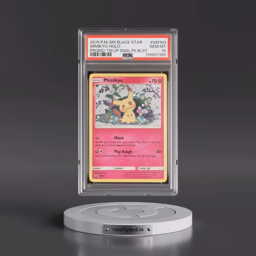 2019 Pokémon SM Black Star Promo #SM163 Mimikyu - Holo Team Up Single Pack Blisters (PSA 10 GEM MINT