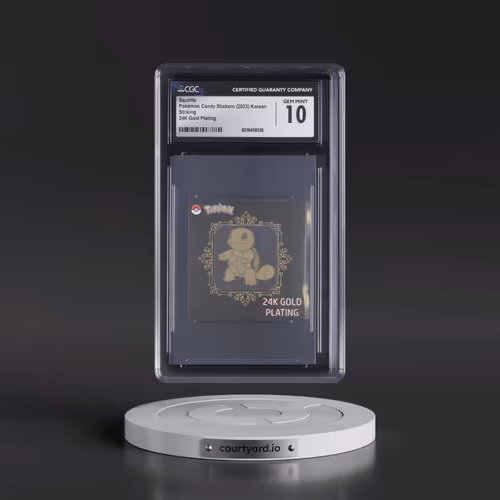 2023 Pokémon Popping Candy Stickers (2023 Striking) - Korean Squirtle - 24K Gold Plating (CGC 10 GEM