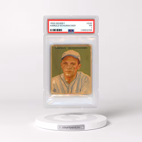 1933 Goudey #240 Harold Schumacher (PSA 1 PR)