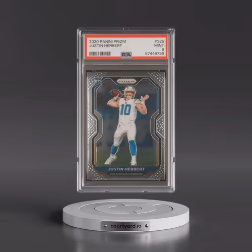 2020 Panini Prizm #325 Justin Herbert (PSA 9 MINT)