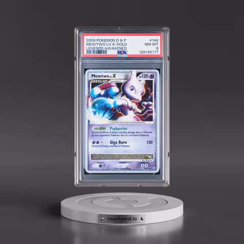 2008 Pokémon Diamond & Pearl Legends Awakened #144 Mewtwo LV.X - Holo (PSA 8 NM-MT)