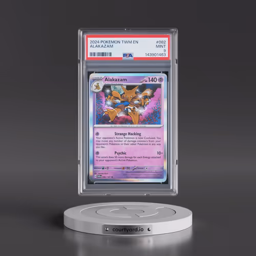 2024 Pokémon Twm EN-Twilight Masquerade #082 Alakazam (PSA 9 MINT)