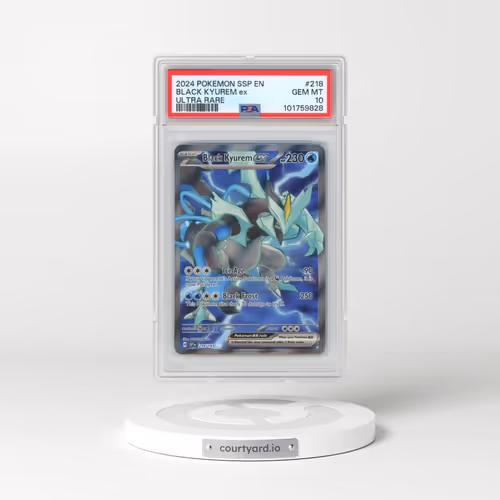 2024 Pokémon Ssp EN-Surging Sparks #218 Black Kyurem EX - Holo Ultra Rare (PSA 10 GEM MINT)