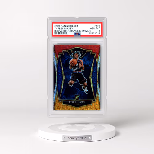 2020 Panini Select #174 Tyrese Maxey - Red/White/Orange Shimmer (PSA 10 GEM MINT)